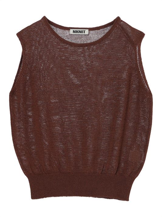 crispy cotton sleeveless KNIT