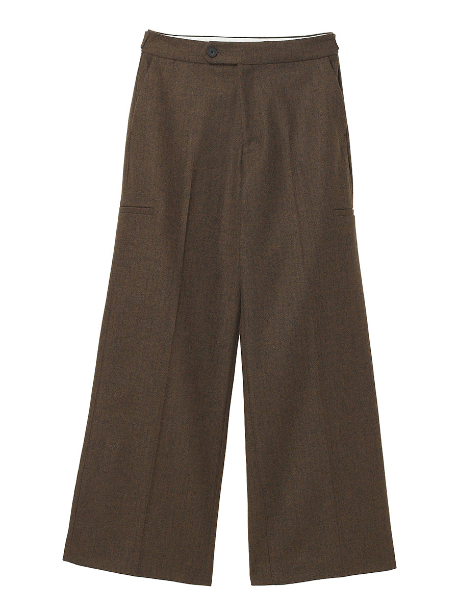 low rise wool mix slacks