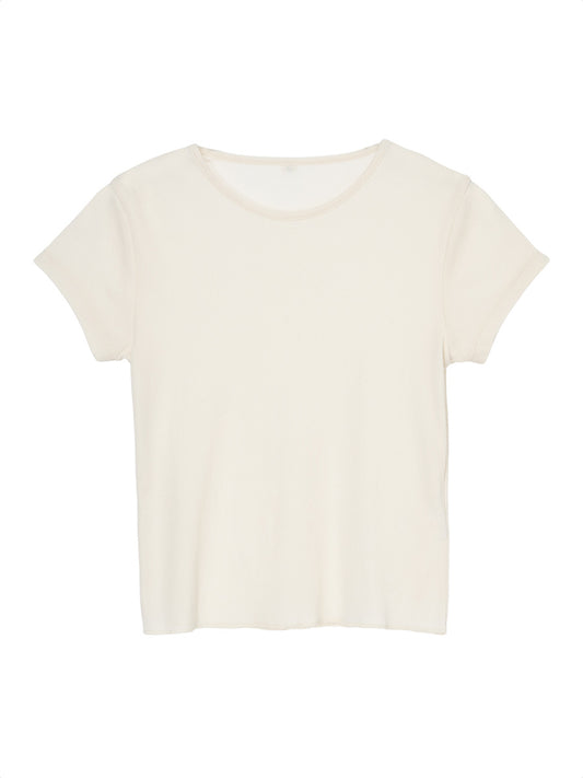 cotton/cashmere feathery T-shirt (mini)