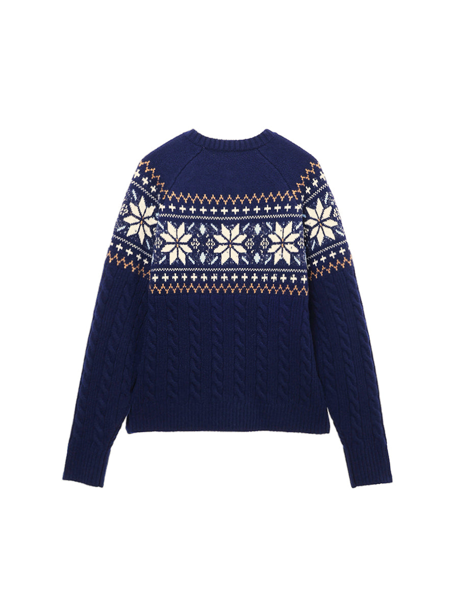 nordic pattern henley KNIT