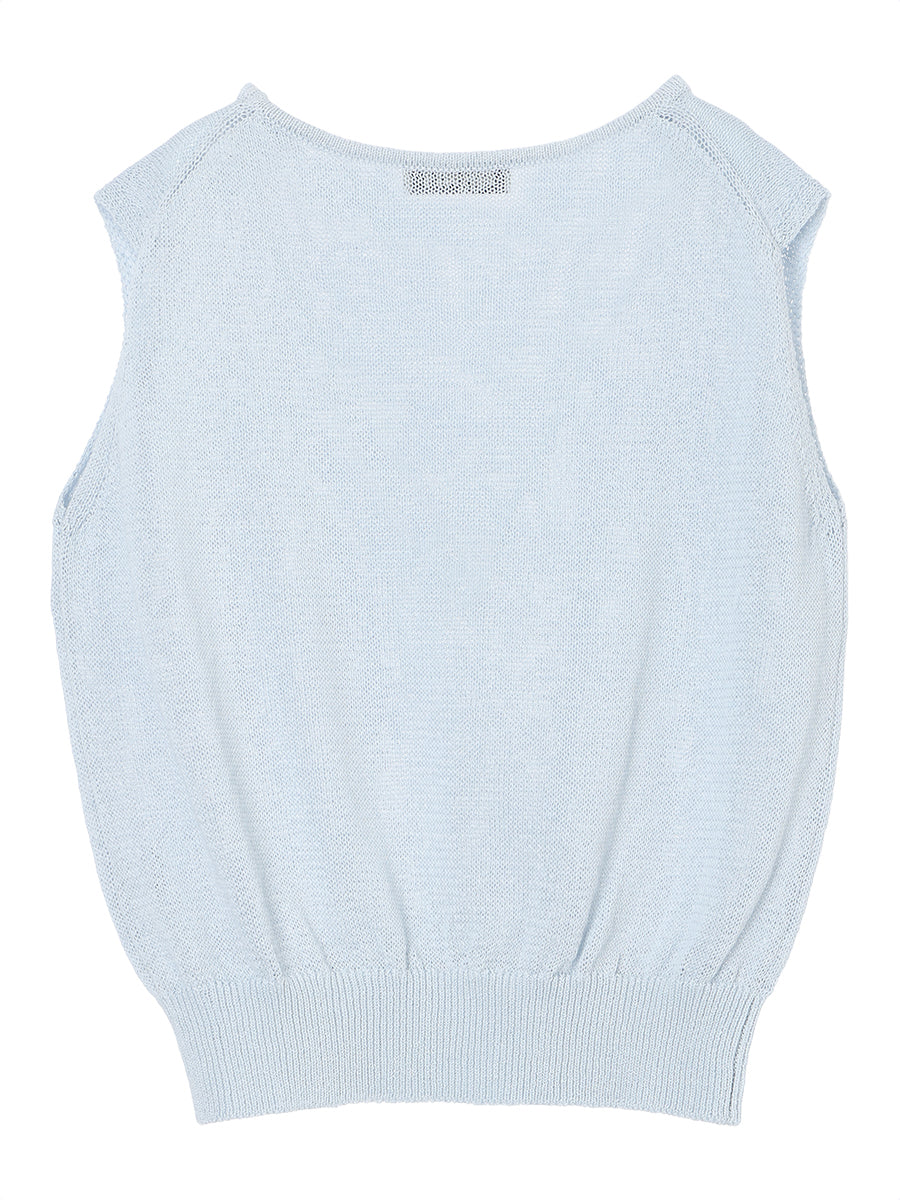 crispy cotton sleeveless KNIT