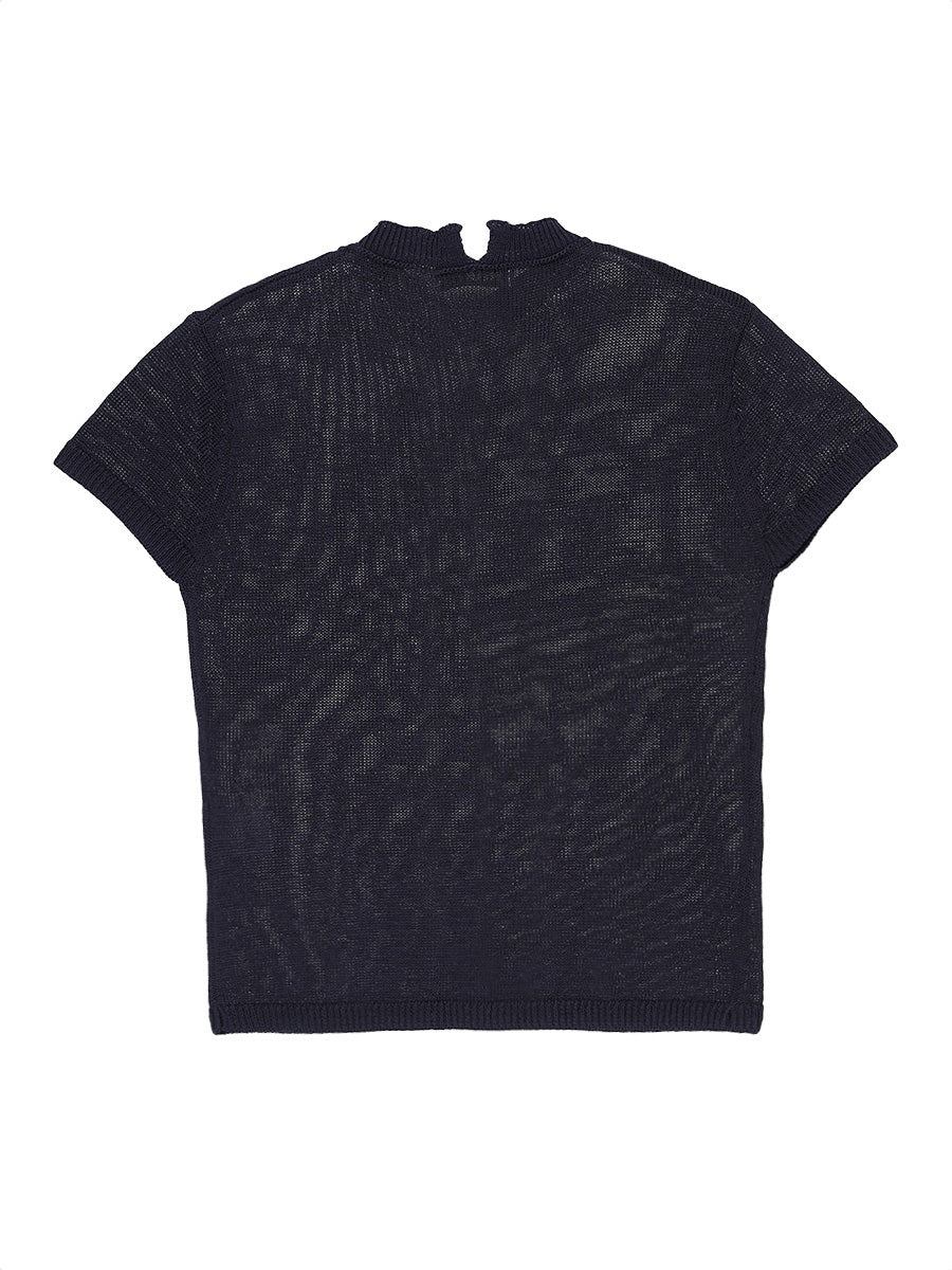 mock neck KNIT cardigan