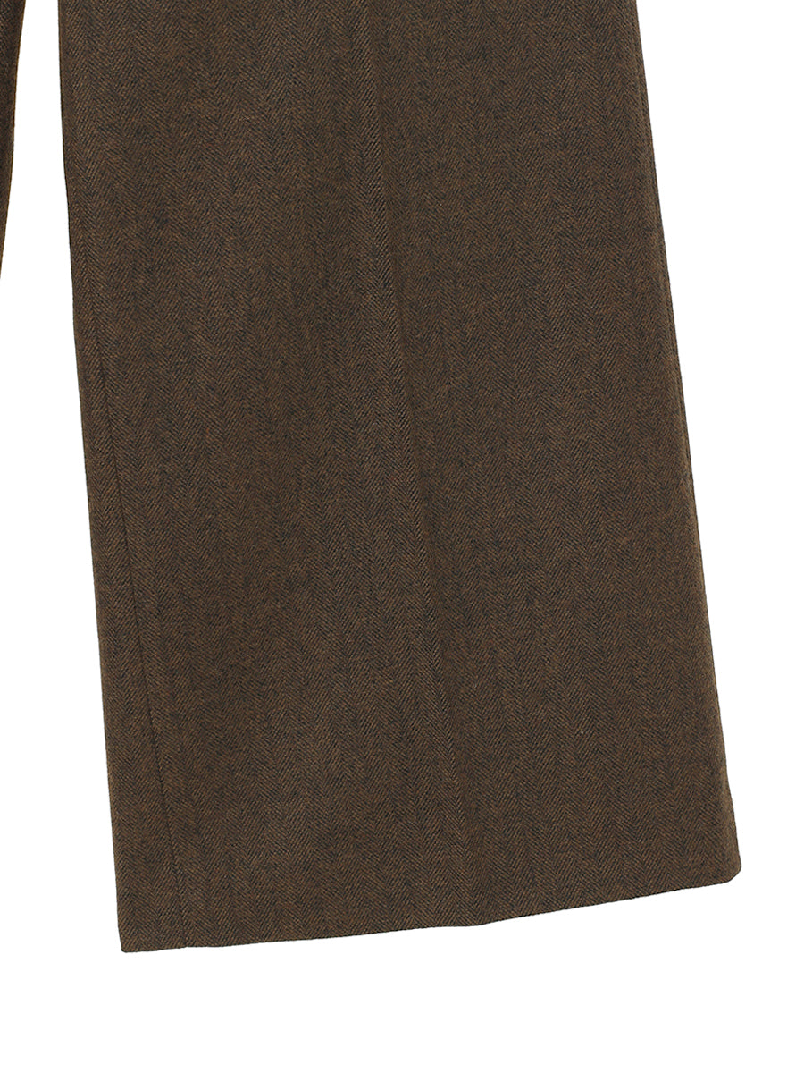 low rise wool mix slacks