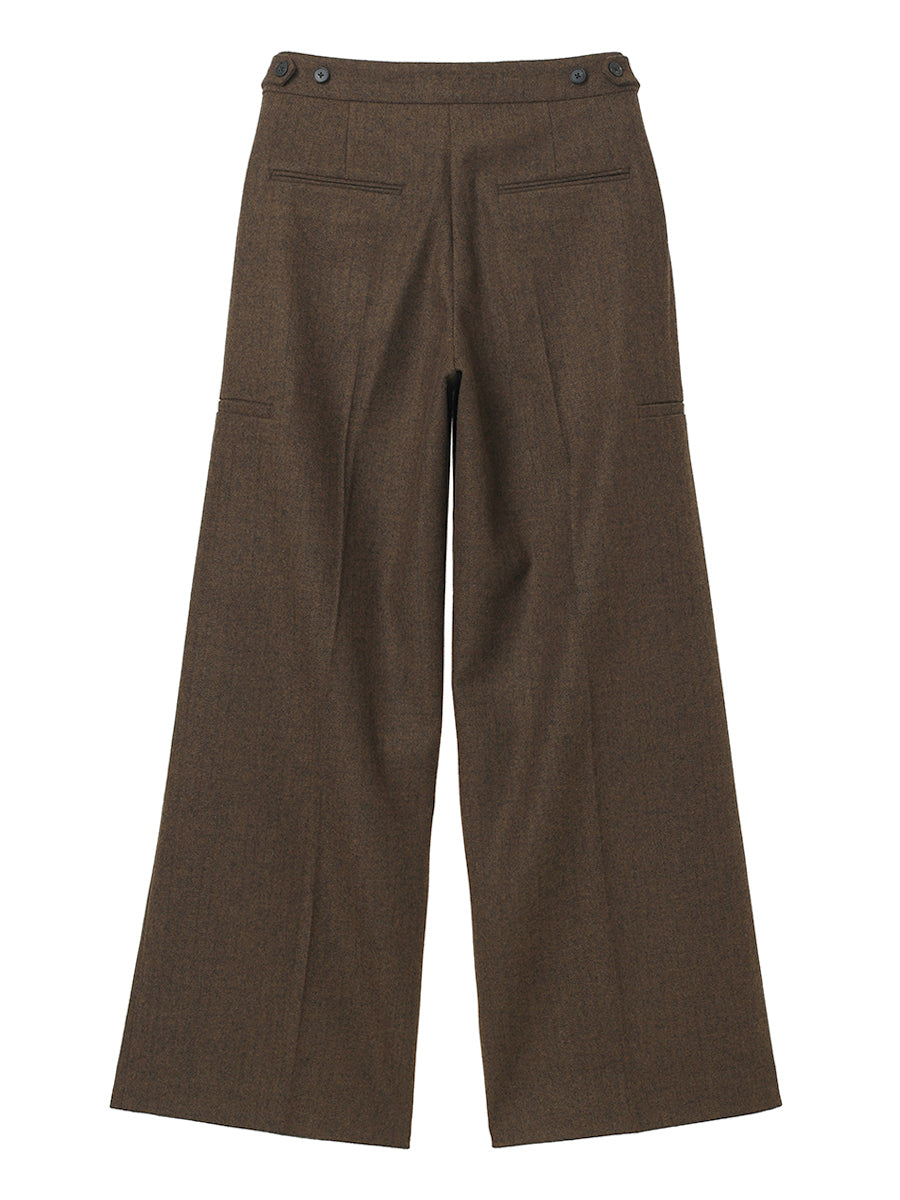 low rise wool mix slacks