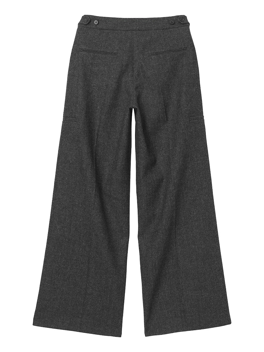 low rise wool mix slacks