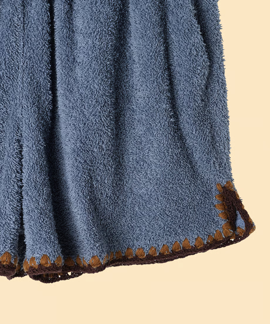 pile crochet shorts