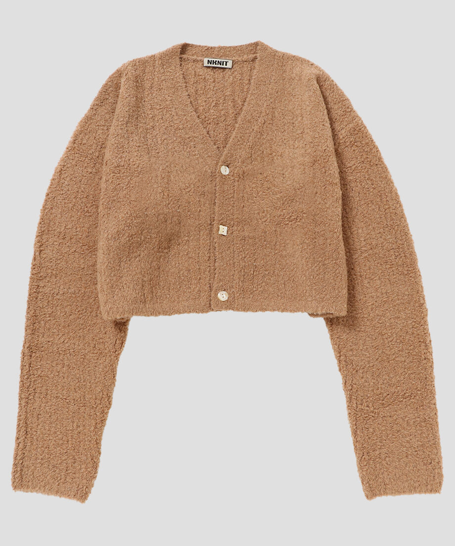 fluffy rib KNIT cardigan_3
