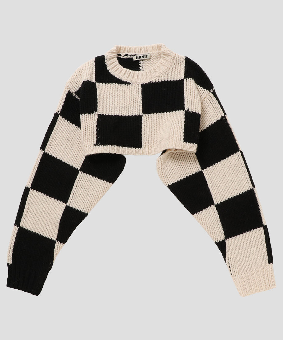 short checkered KNIT_3