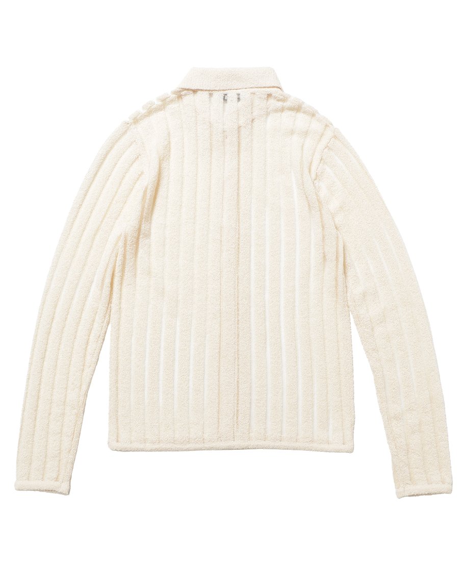 mesh stripe KNIT shirt_6