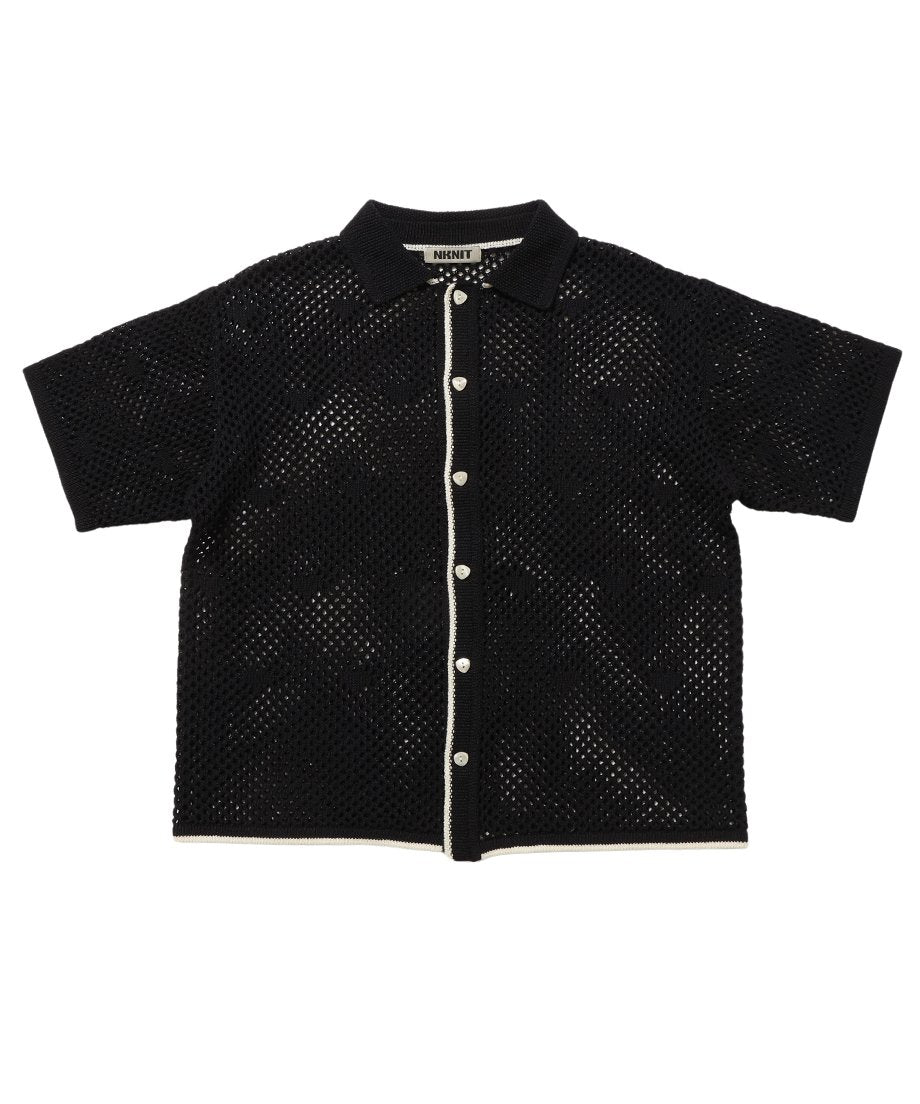 mesh♡ pattern KNIT shirt_5