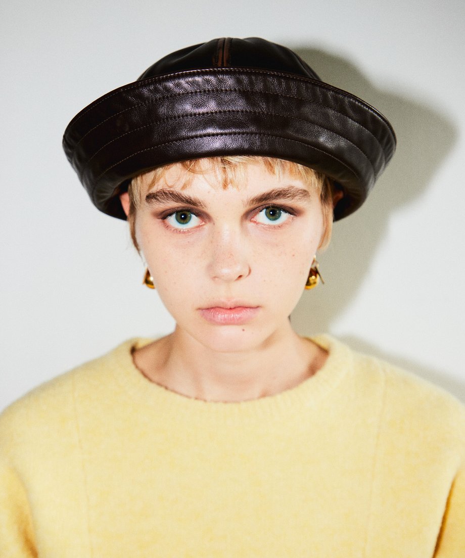 vegan leather sailor hat_1