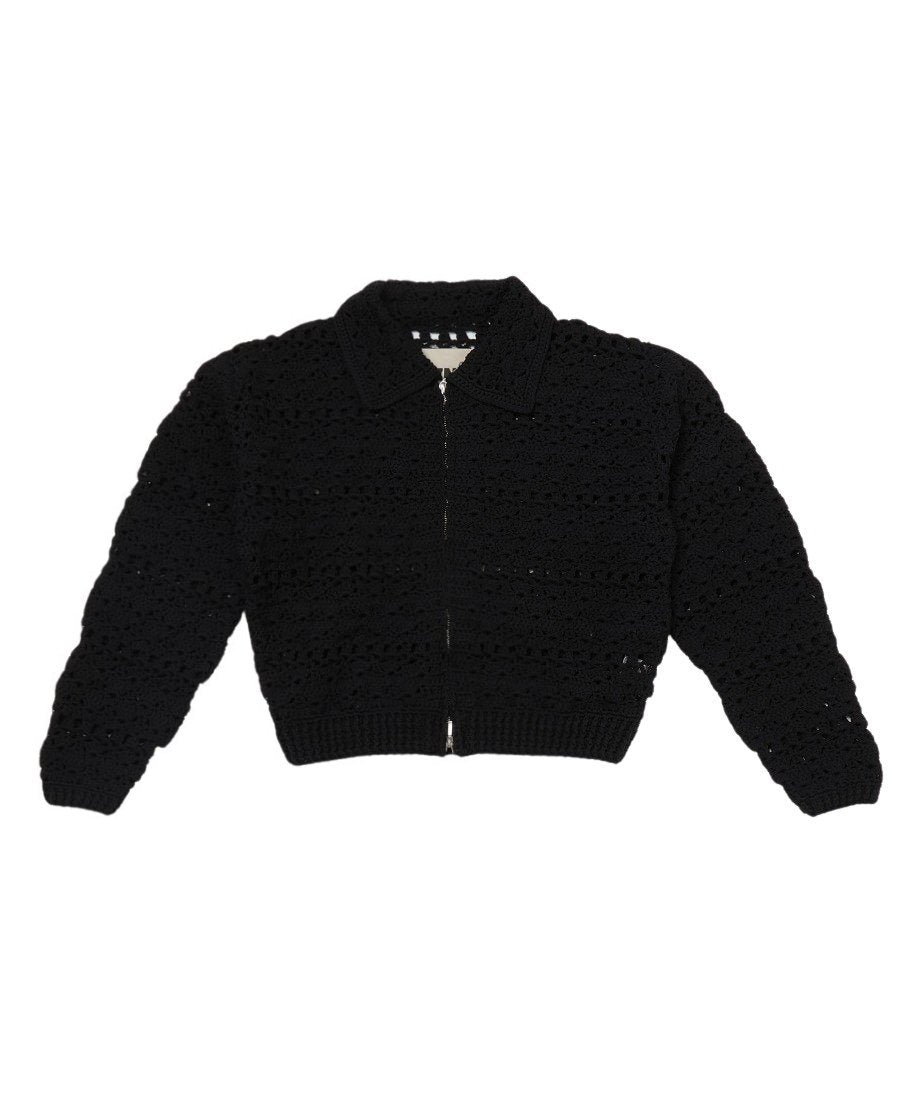 crochet KNIT zip cardigan_9