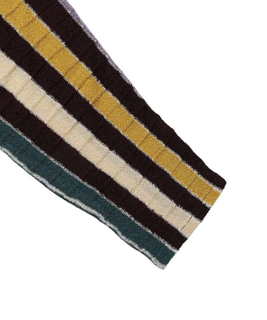 stripe KNIT towel hoodie_12