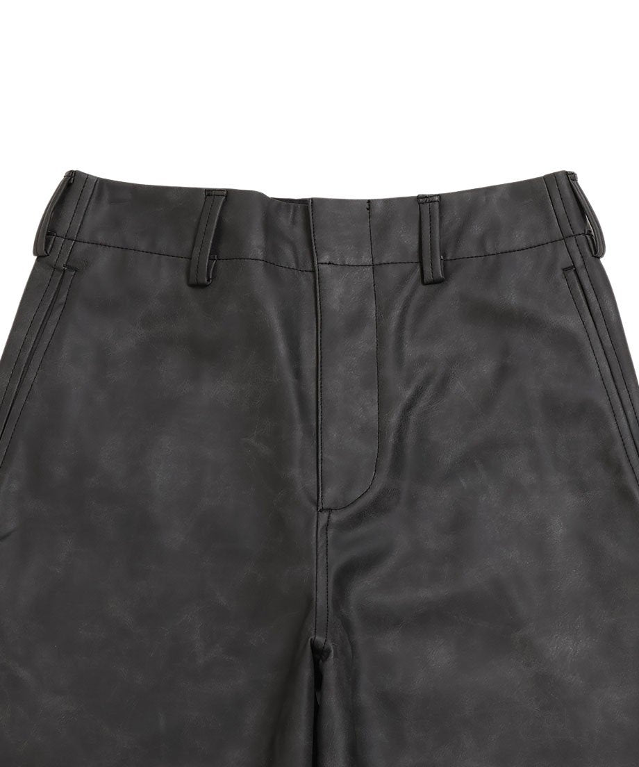 vegan leather wide pants_17