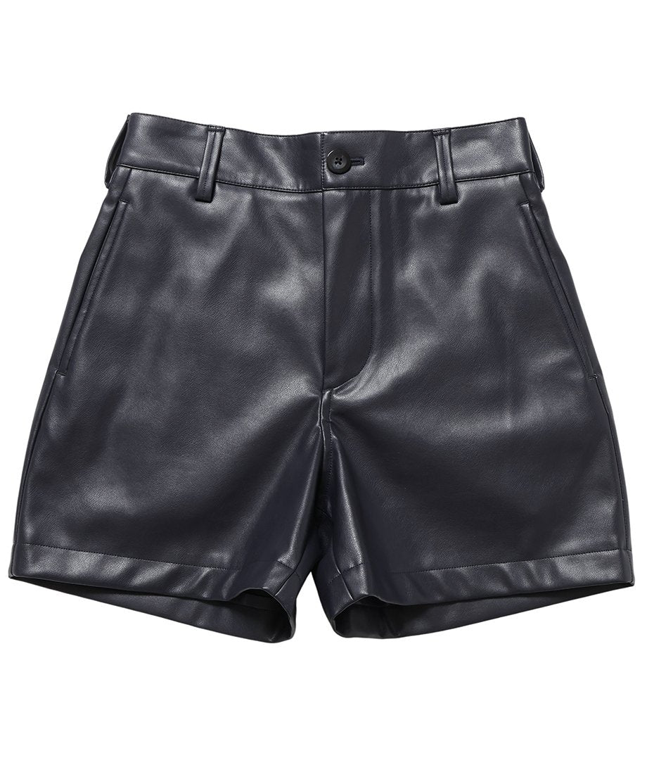 vegan leather short pants_7