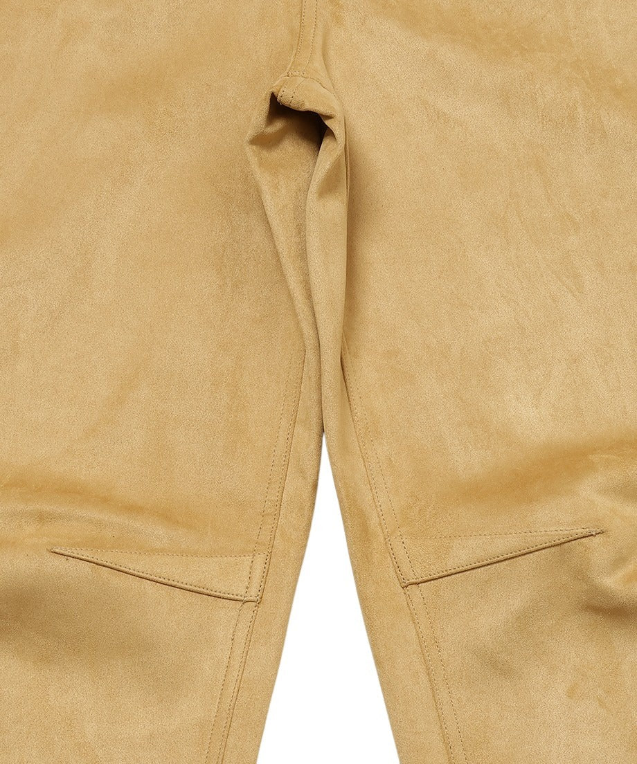 suede high waist long pants_6