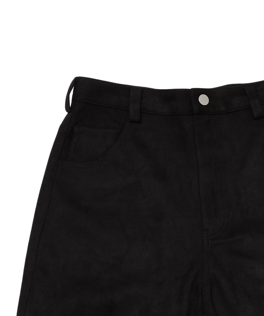 suede high waist long pants_13