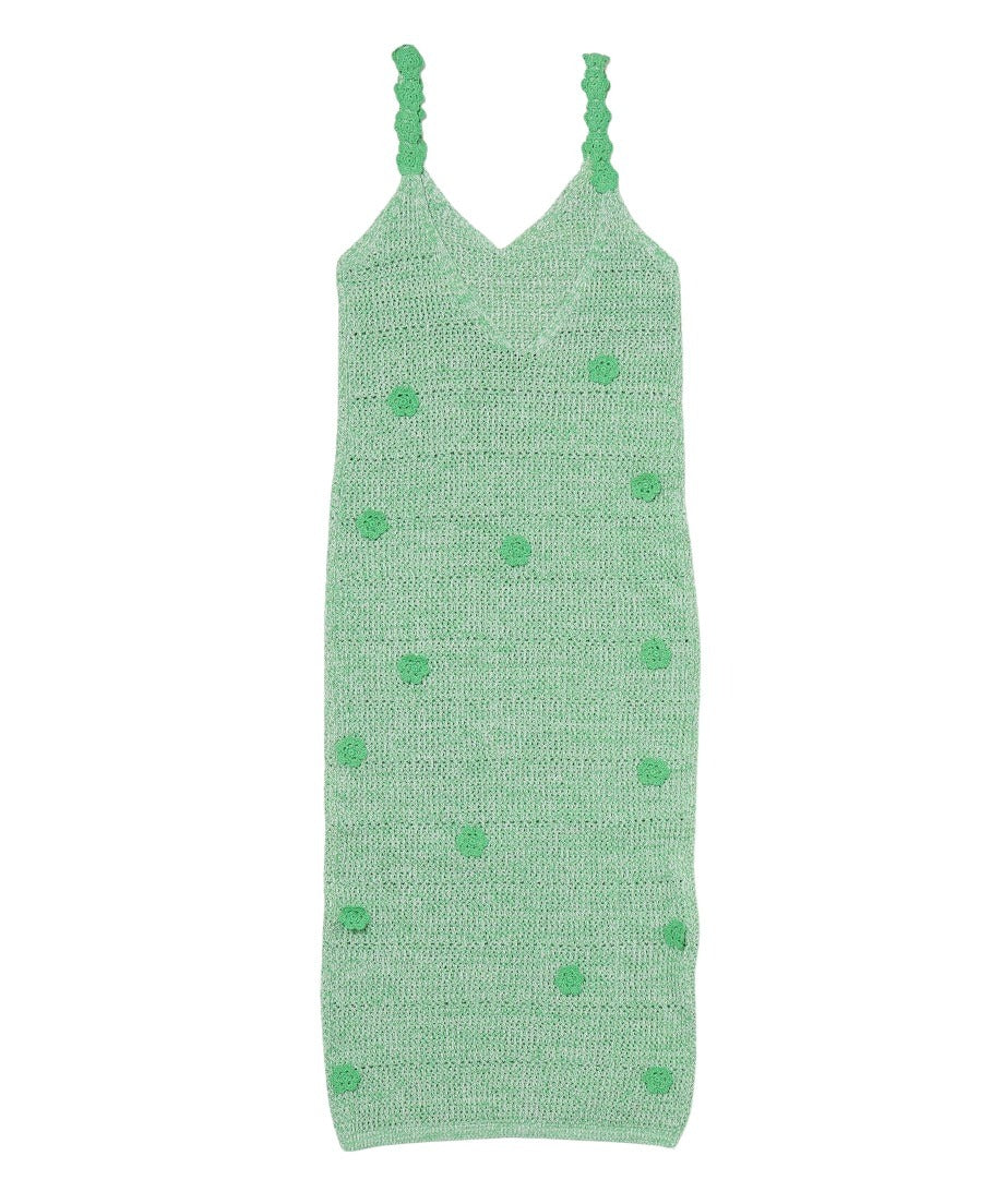 flower motif KNIT dress_14