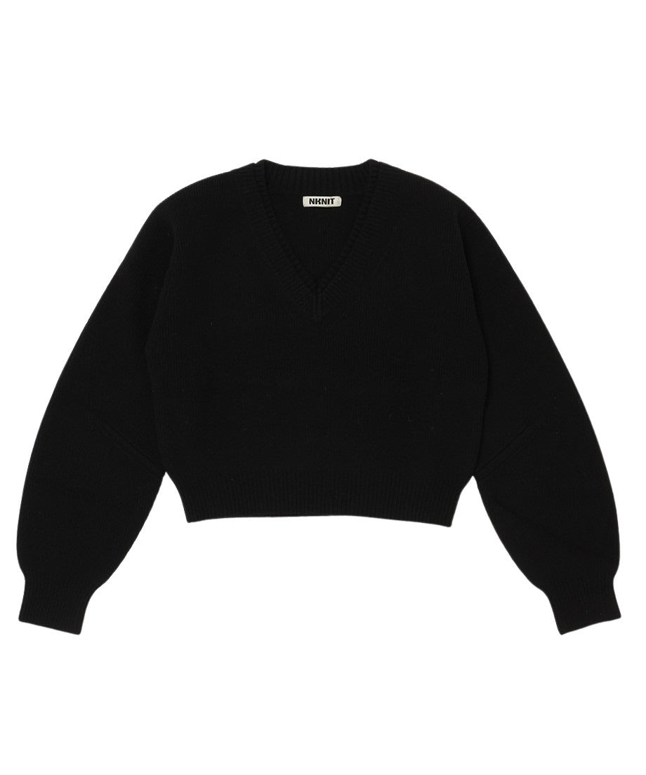 V-neck mix color KNIT_6