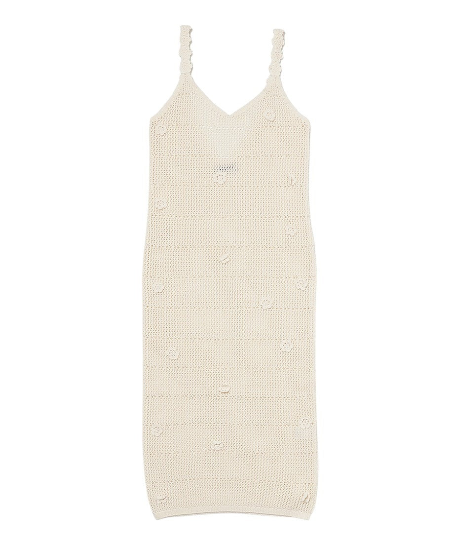 flower motif KNIT dress_2