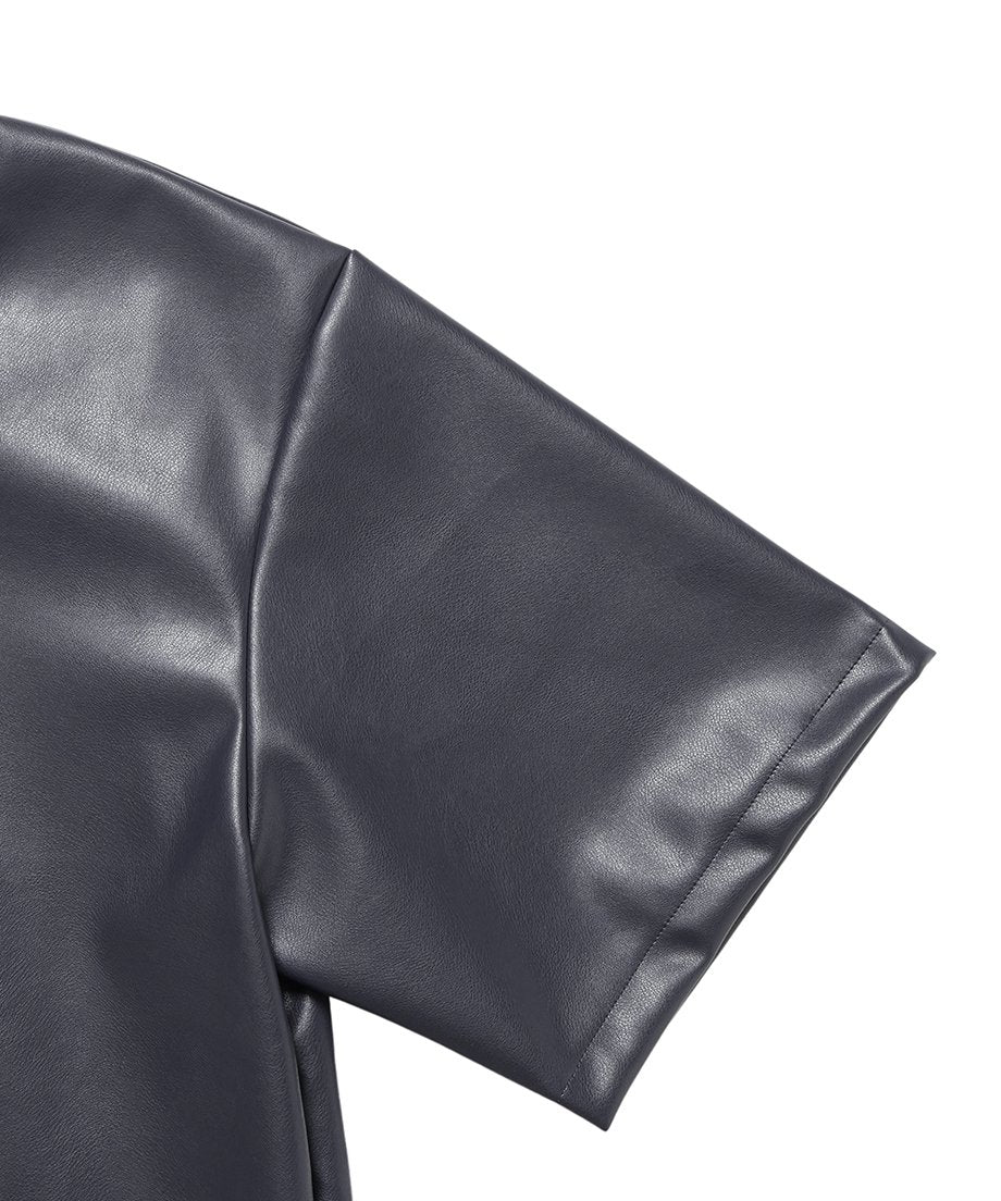 vegan leather big T-shirt_15
