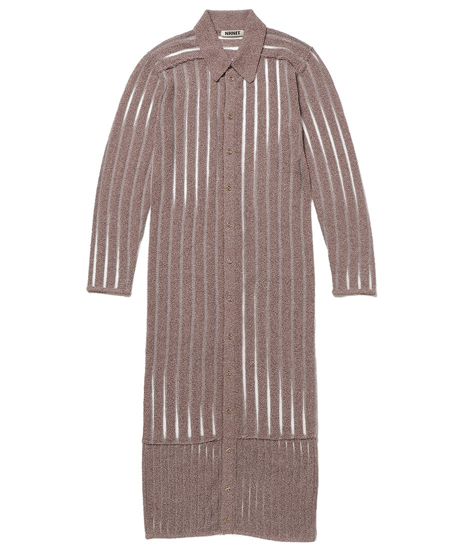 mesh stripe ling KNIT shirt_3