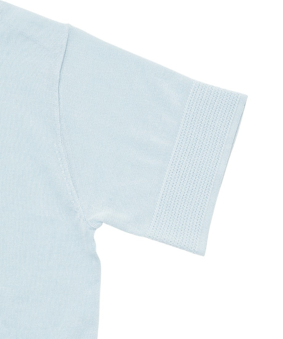 sheer wood button KNIT shirt_15