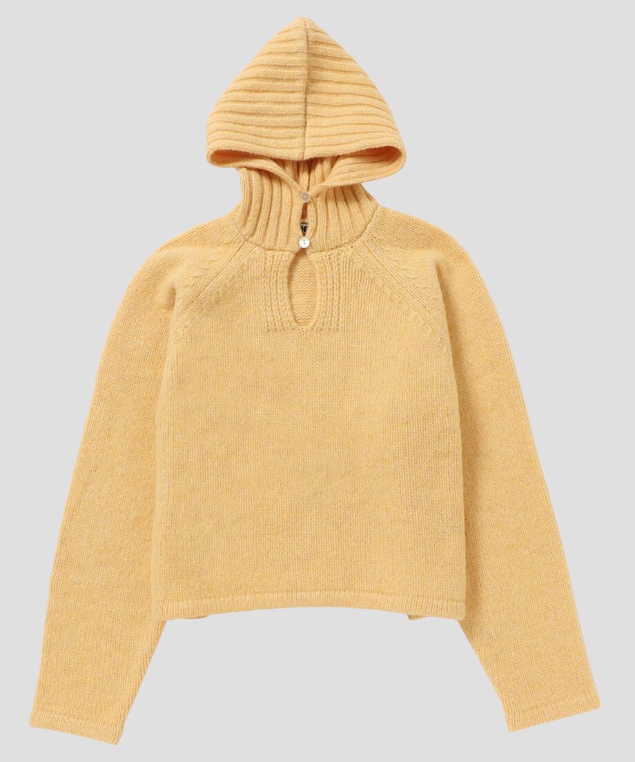 camel mix hooded KNIT_3