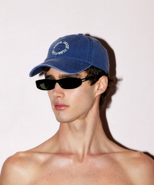 Washed embroidery cap
