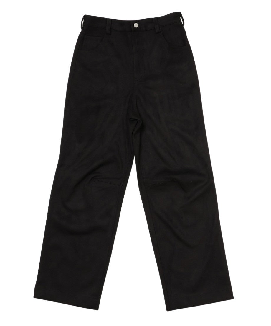 suede high waist long pants_4