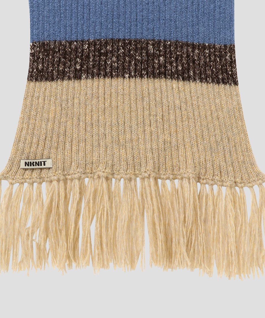 mix stripe big KNIT scarf_3