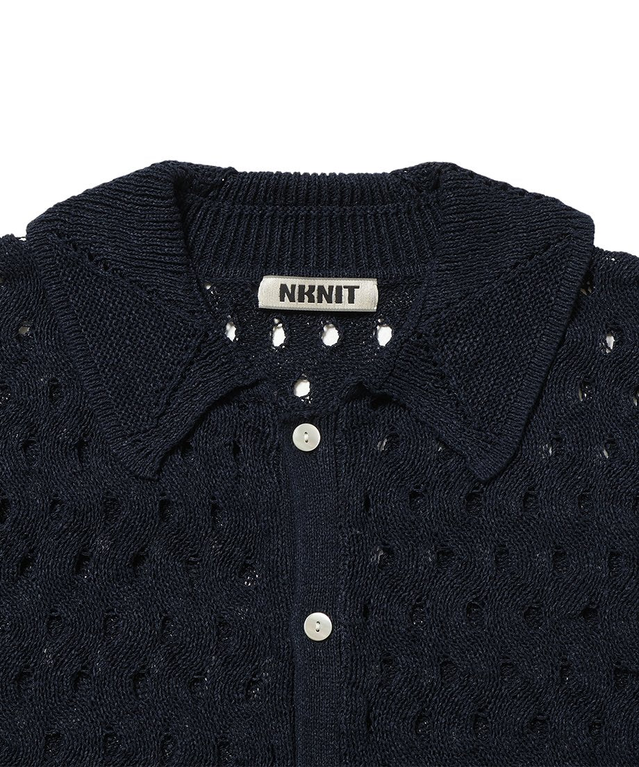 wave pattern KNIT shirt_10