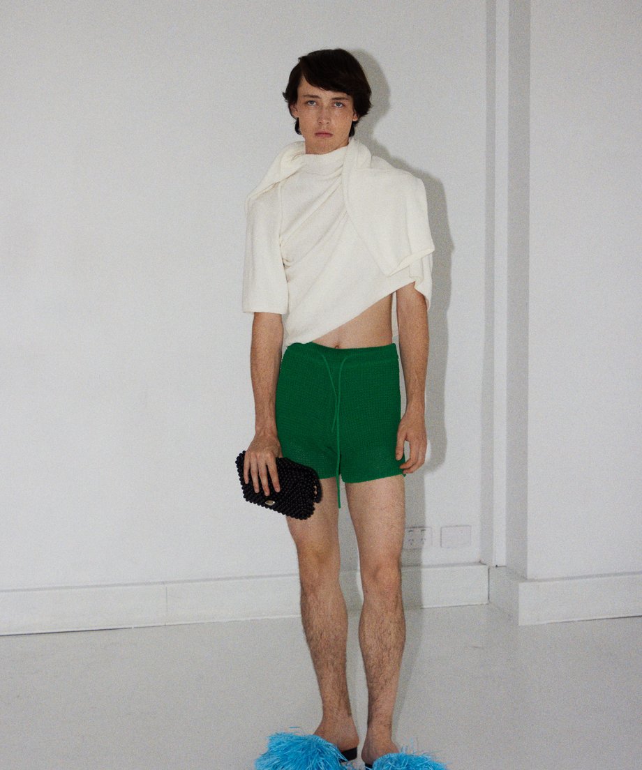 paper mix KNIT shorts_1