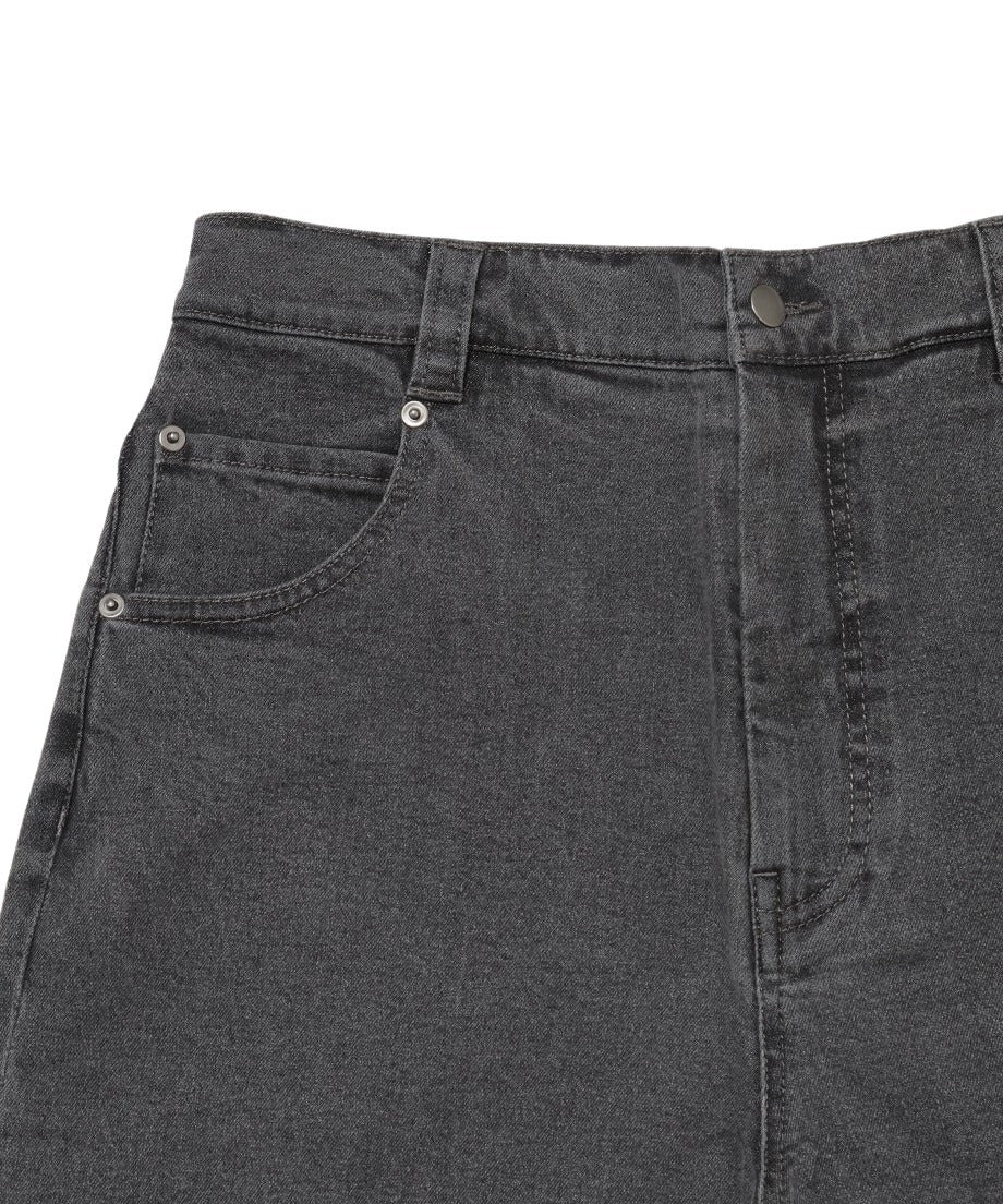 denim high waist long pants_9