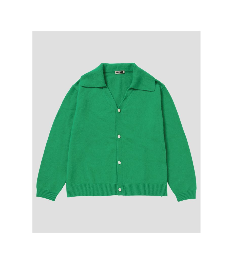 raccoon mix collar KNIT cardigan_2