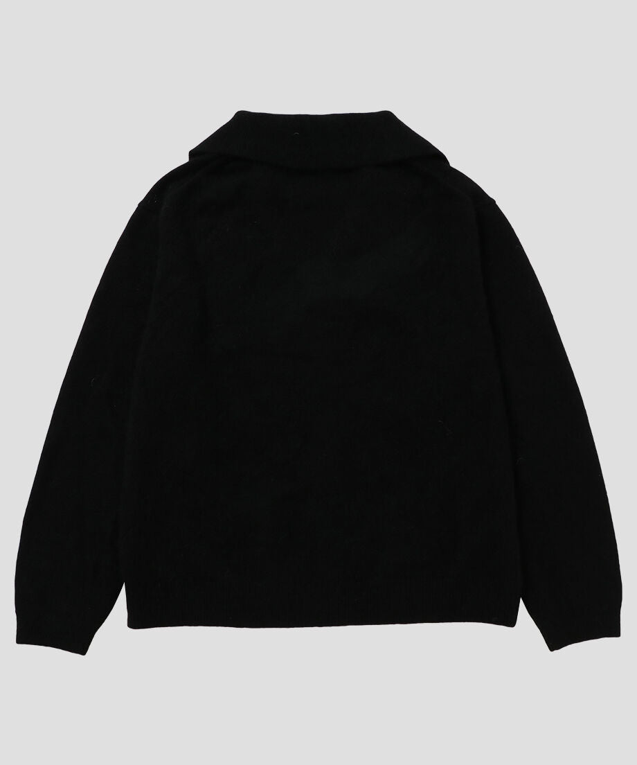 raccoon mix collar KNIT cardigan_8