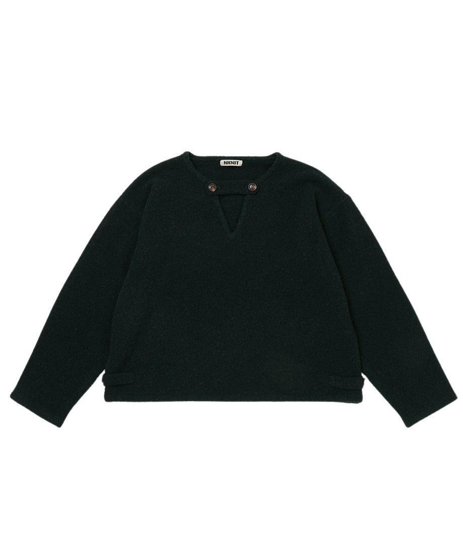 V-neck bouclé KNIT_4