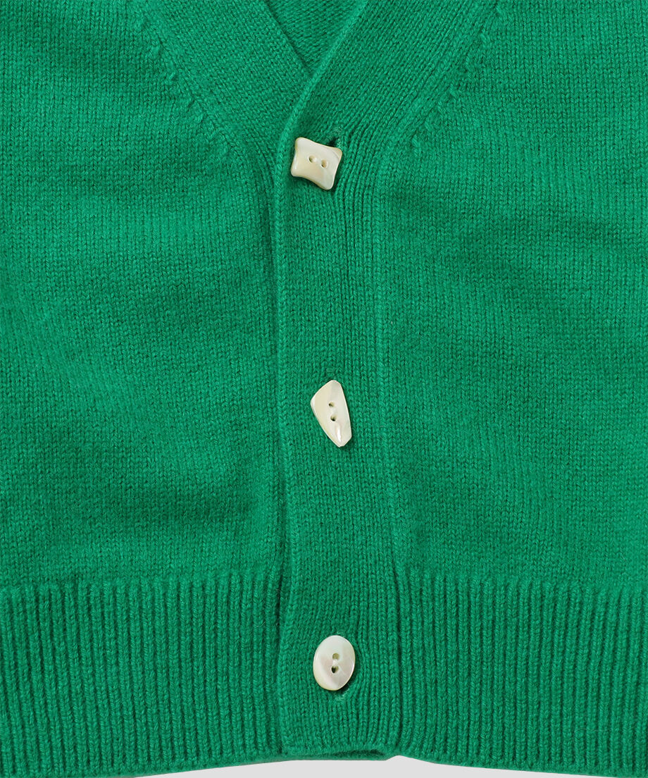 raccoon mix collar KNIT cardigan short_6