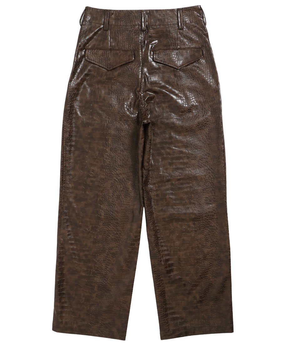 vegan leather wide pants_21