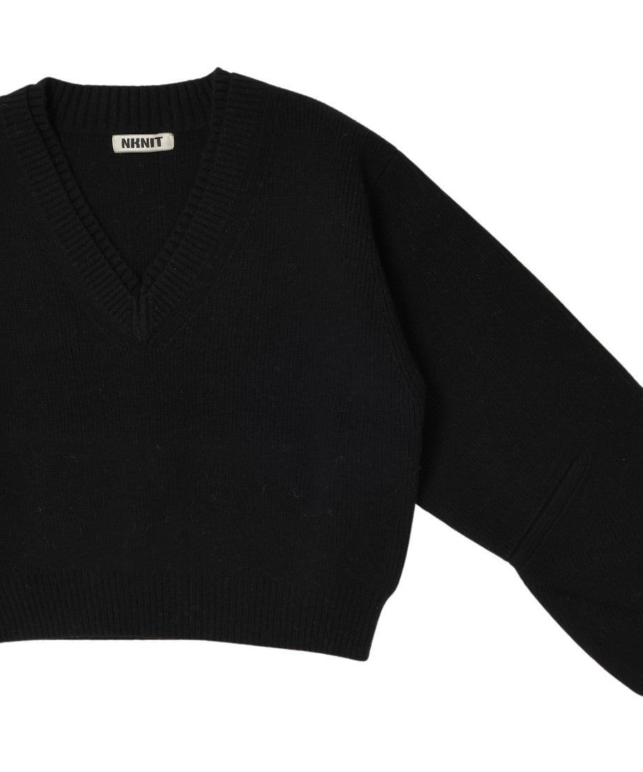 V-neck mix color KNIT_14