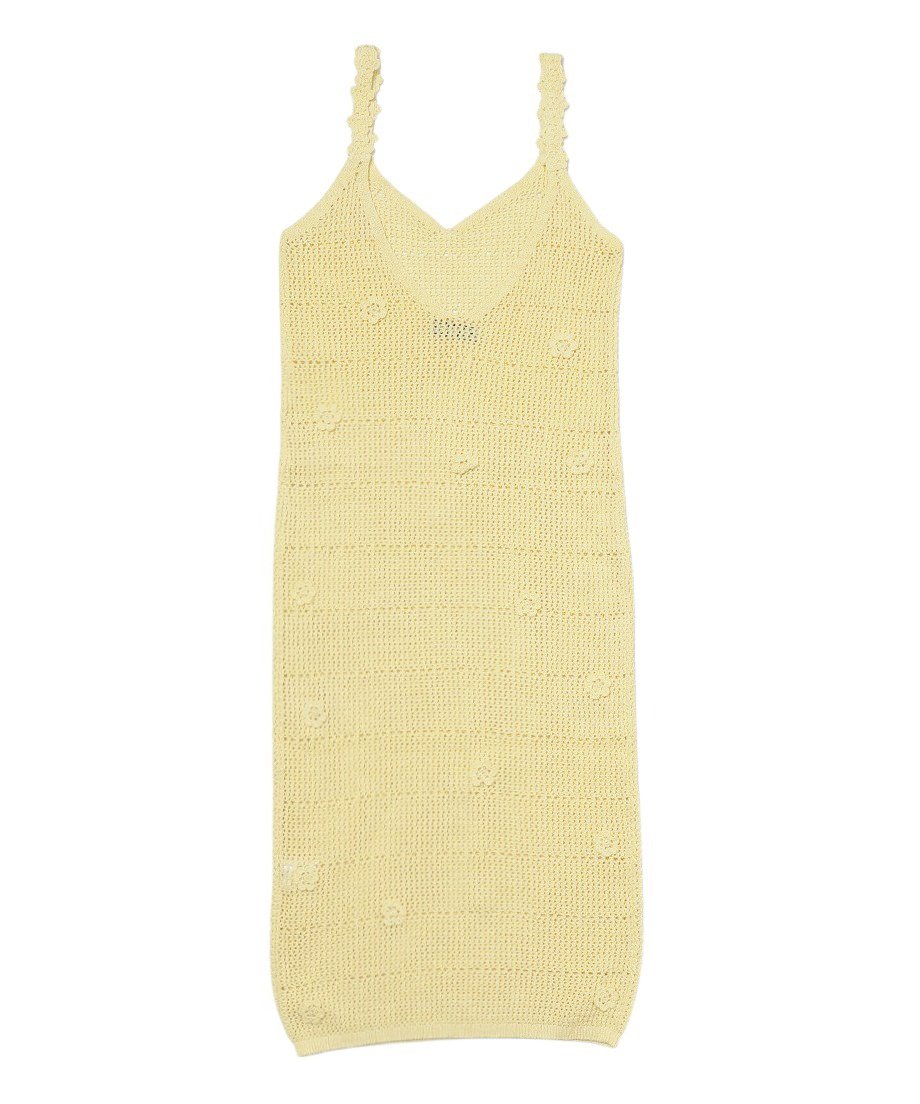 flower motif KNIT dress_11