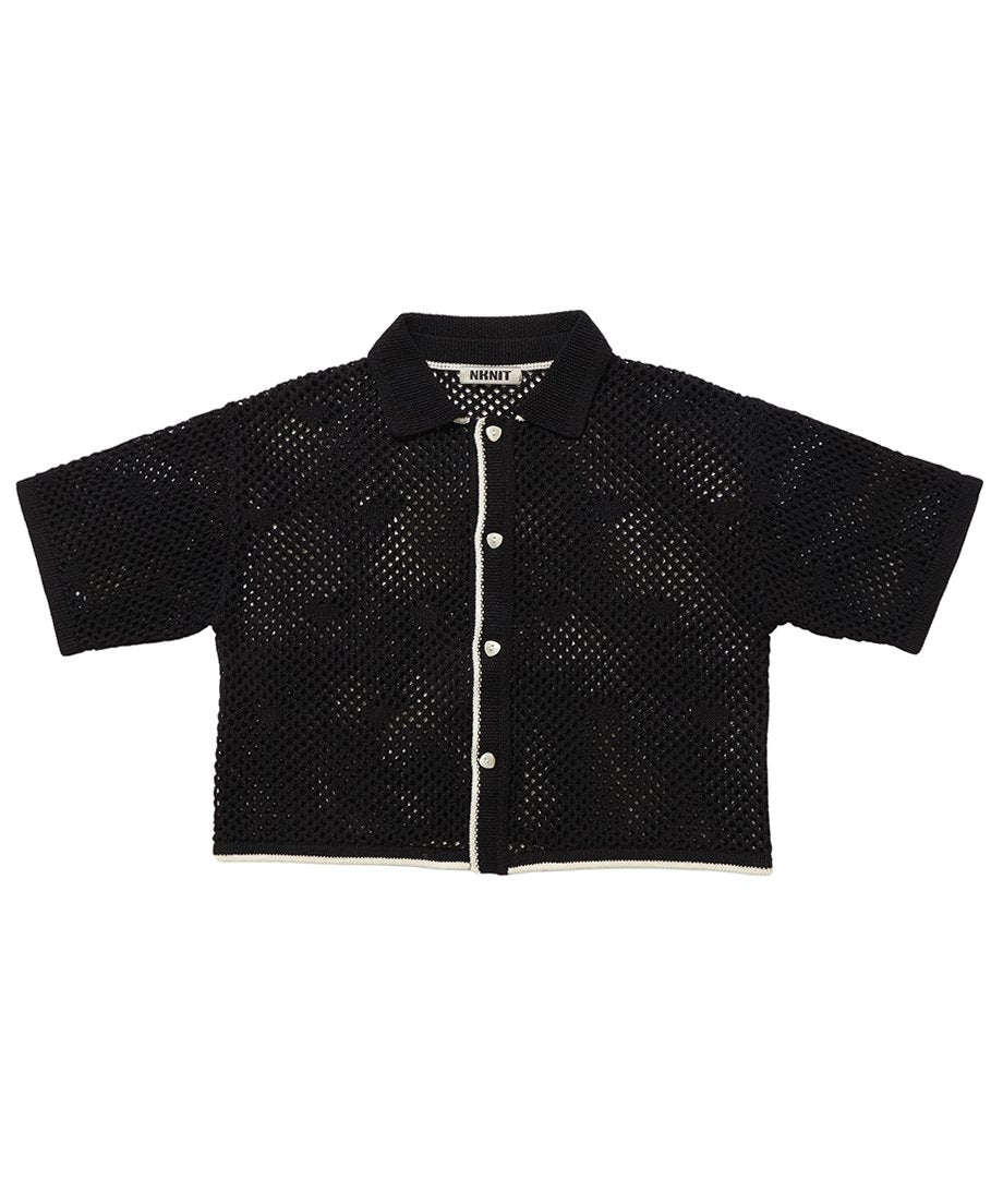 mesh♡ pattern KNIT shirt_4