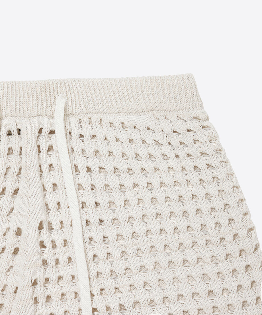 cotton mesh knit short pants_11