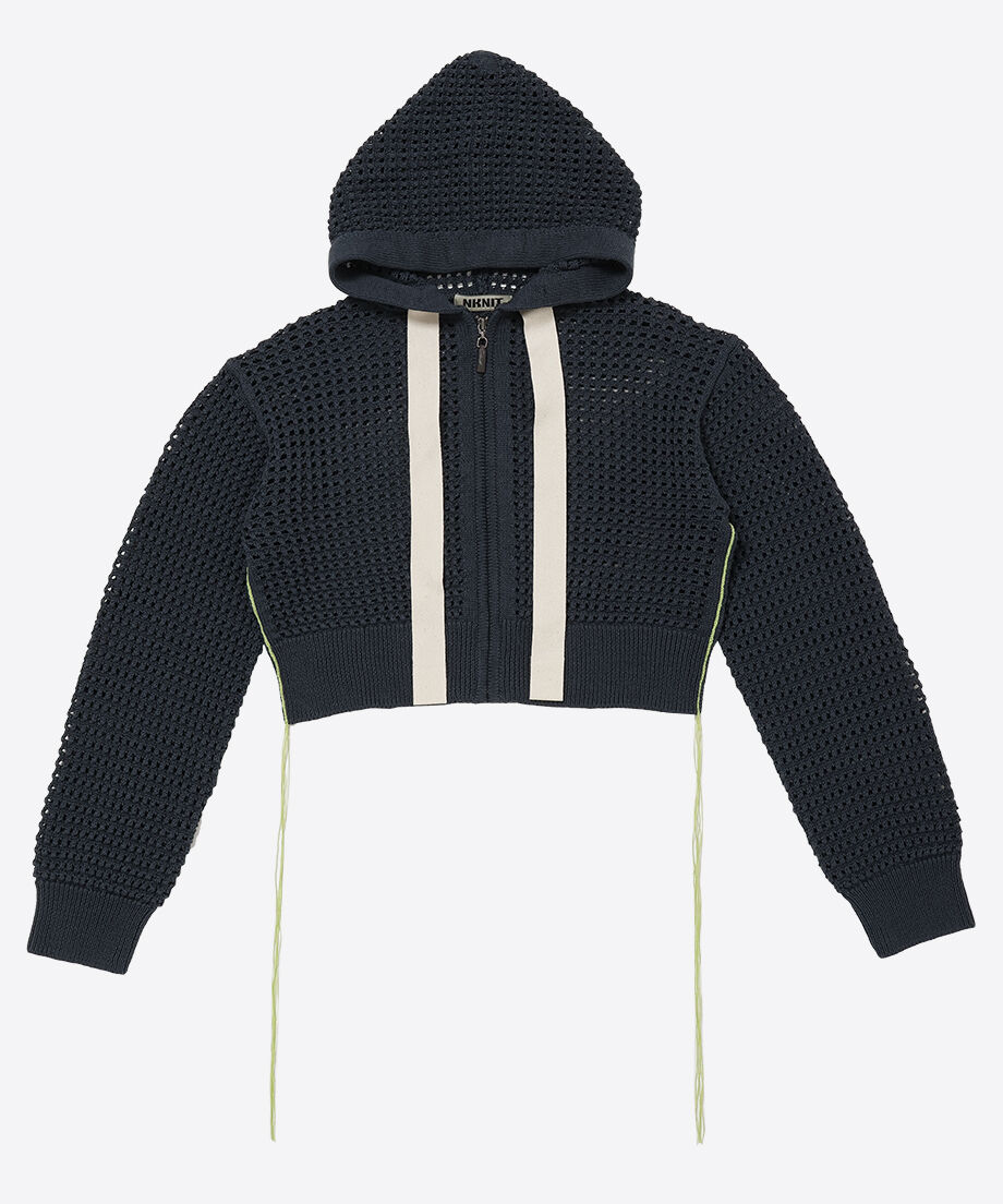short mesh knit zip foodie_3