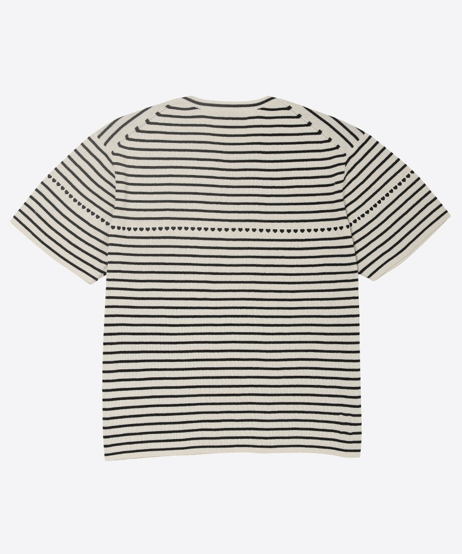 paper mix pattern knit T-shirt♡_6