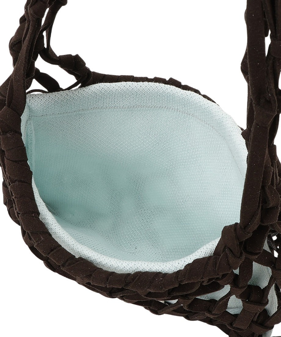 suede macrame bag 【small】_14