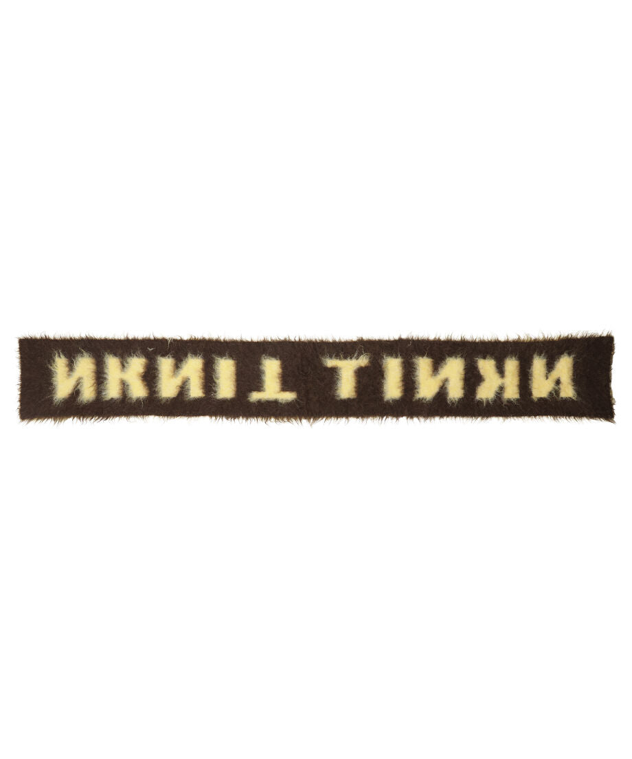 shaggy logo KNIT long scarf_12