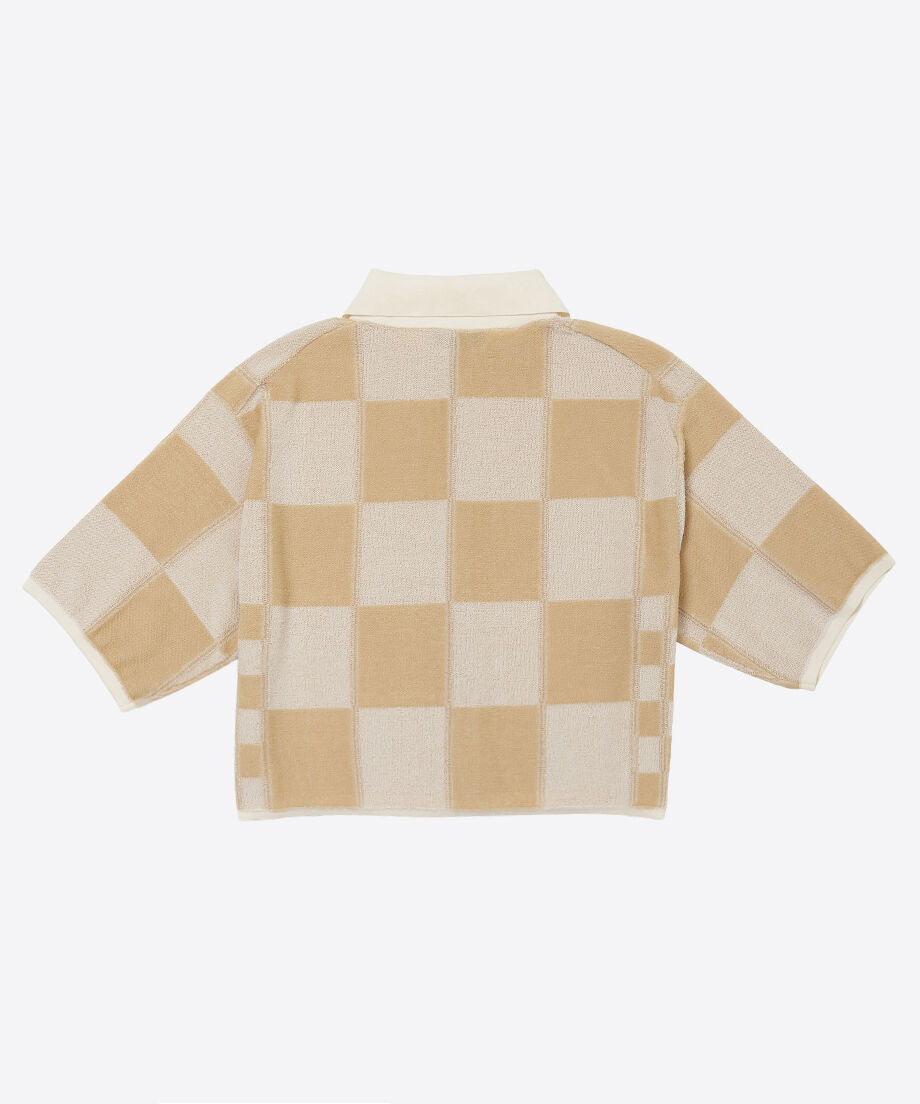 short check pattern knit shirt_5