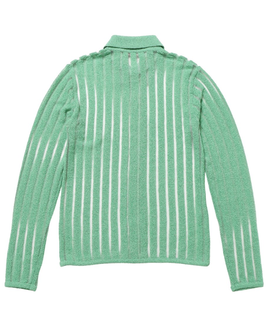 mesh stripe KNIT shirt_12