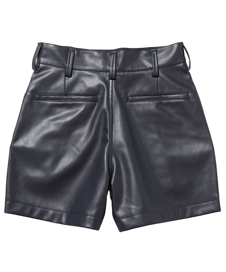 vegan leather short pants_21